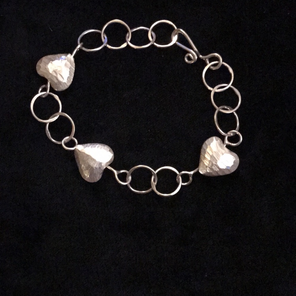 Jenni K sterling silver heart bracelet